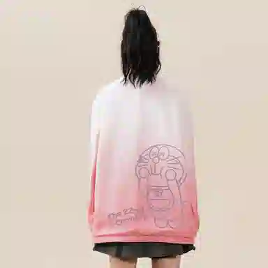 Doraemon Reversible Gradient Cartoon Logo Jacket