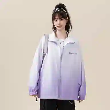 Doraemon Reversible Gradient Cartoon Logo Jacket