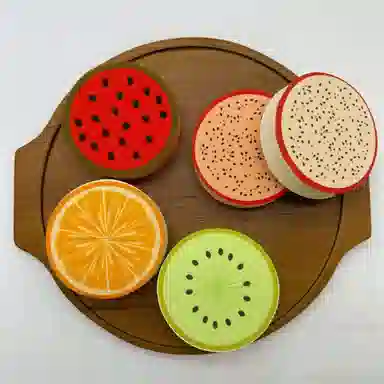 顽顽  化妆工具通用橙片粉扑 打底