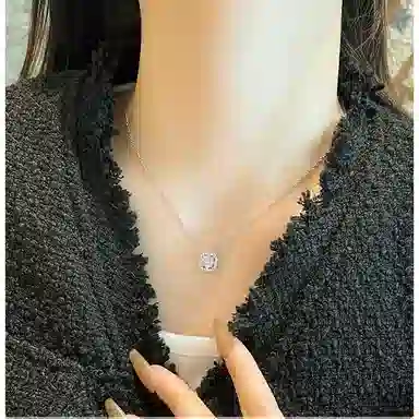 喜汇临 方糖 不掉色锁骨链 百搭 钢 项链 女款