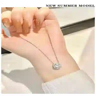 喜汇临 方糖 不掉色锁骨链 百搭 钢 项链 女款