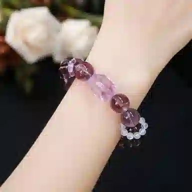 金戟 九紫离火 新中式紫晶方糖随形珠好运来提升智慧加强记忆守护爱情消除负面情绪能量加持时来运转百搭好运天然 紫水晶 手串 女款