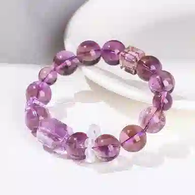 金戟 九紫离火 新中式紫晶方糖随形珠好运来提升智慧加强记忆守护爱情消除负面情绪能量加持时来运转百搭好运天然 紫水晶 手串 女款