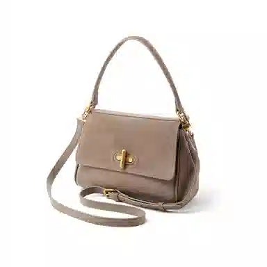 NAVIGARE Simple Leather Tote Elephant Grey Coffee