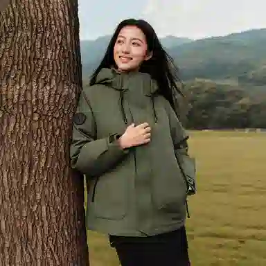 鸭鸭 新山系系列 纯色连帽厚款羽绒服 男女同款