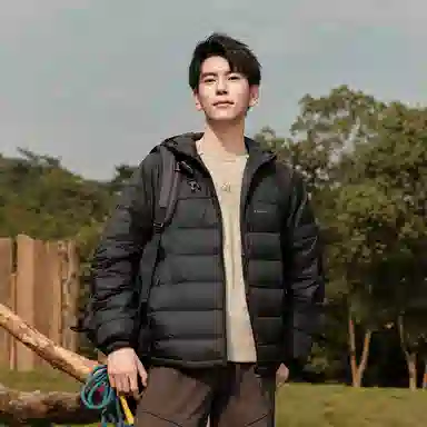 鸭鸭 户外运动连帽纯色羽绒服 男女同款