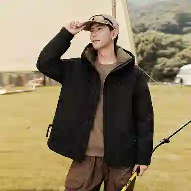 鸭鸭 新山系系列 纯色连帽厚款羽绒服 男女同款