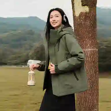 鸭鸭 新山系系列 纯色连帽厚款羽绒服 男女同款