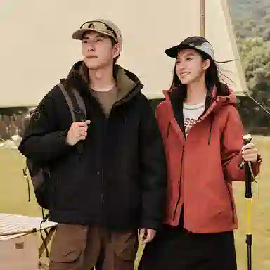 鸭鸭 新山系系列 纯色连帽厚款羽绒服 男女同款