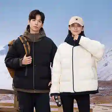 鸭鸭 纯色单排扣纯色保暖羽绒服 男款