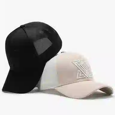 优莲茵 运动速干帽 时尚刺绣深顶大头围显脸小 跑步户外登山网眼透气防晒遮阳帽 聚酯纤维 鸭舌帽 男女同款情侣款