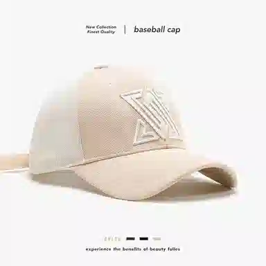 优莲茵 运动速干帽 时尚刺绣深顶大头围显脸小 跑步户外登山网眼透气防晒遮阳帽 聚酯纤维 鸭舌帽 男女同款情侣款