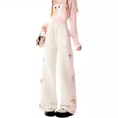 哒头下雨不愁 宽松直筒长裤休闲裤 女款