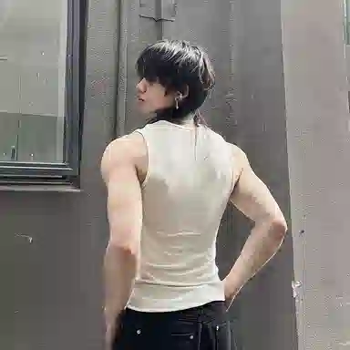 黑马漫画 重磅螺纹夏季运动健身跑步训练打底衫无袖背心 男女同款