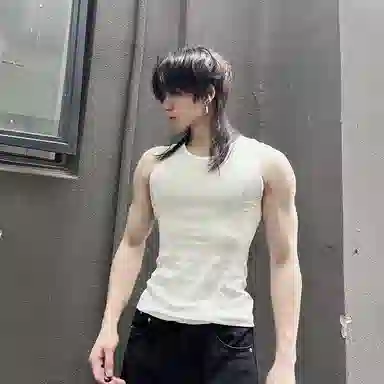 黑马漫画 重磅螺纹夏季运动健身跑步训练打底衫无袖背心 男女同款