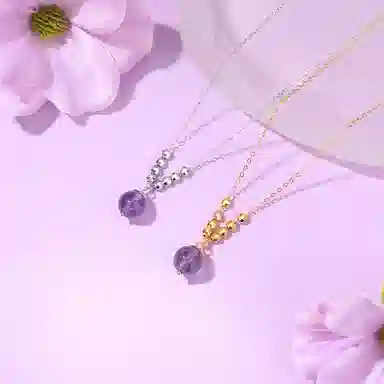 佐卡伊 紫晶 温柔 智慧相伴 招财纳福 提升事业 贴心之选加分神器小众百搭#好运天然 紫水晶 项链 女款