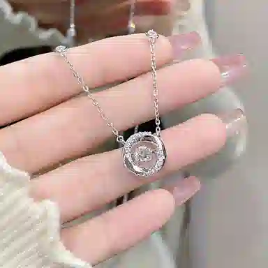 【S999纯银】 佐卡伊 莫比乌斯环 星环爱无止境 灵动镂空圆环纯欲氛围感 高级显白贵气小众百搭#好运 足银 琉璃 项链 女款