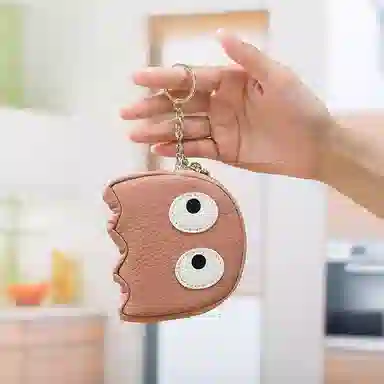 掐尖 创意卡通可爱拉链钱袋真皮硬币包小众设计软皮钥匙包卡包 头层牛皮 零钱包 女款 多色