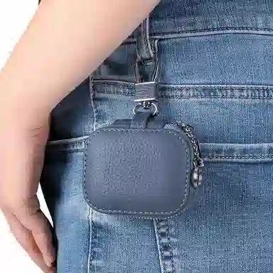 掐尖 真皮精致腰挂通用锁匙袋车锁收纳包 头层牛皮 耳机包 迷你 男女同款情侣款 多色