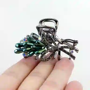 彤彤兔 高级感蝴蝶结麦穗精致后脑勺侧边夹#好运 锌合金 发夹 女款