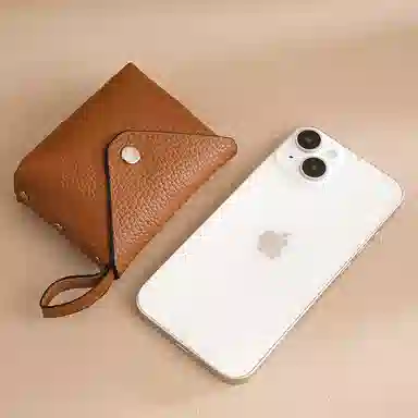 掐尖 便携式小巧简约纯色 头层牛皮 零钱包 男女同款情侣款 多色