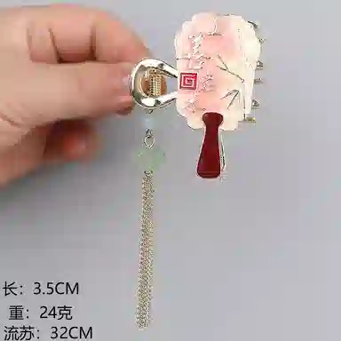 彤彤兔 中国风古典琵琶蝴蝶抓夹盘发发饰后脑勺夹子#好运 锌合金 发夹 女款