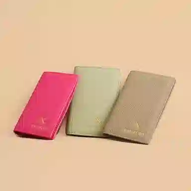 掐尖 纯色简约时尚百搭便携 头层牛皮 机票夹证件收纳包证件包护照包 男女同款情侣款 多色