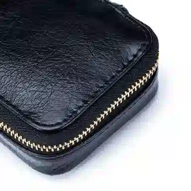 掐尖 纯色时尚高级感百搭 头层牛皮 零钱包 常规 女款 多色