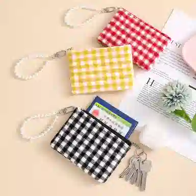 掐尖 小巧甜美百搭 棉绒布 零钱包 常规 女款 多色