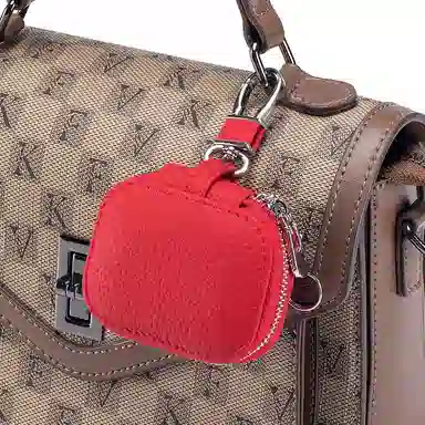 掐尖 真皮精致腰挂通用锁匙袋车锁收纳包 头层牛皮 耳机包 迷你 男女同款情侣款 多色