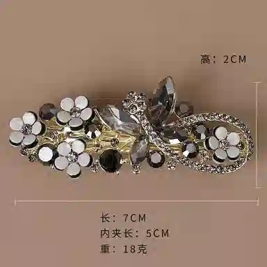 彤彤兔 海星弹簧夹发饰个性风时尚山茶花半扎发后脑勺横夹发饰 锌合金 发夹 女款