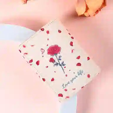 Qiajian Rose Print Card Holder