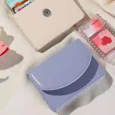 掐尖 简约纯色小巧便携 皮革 卡包 女款 多色