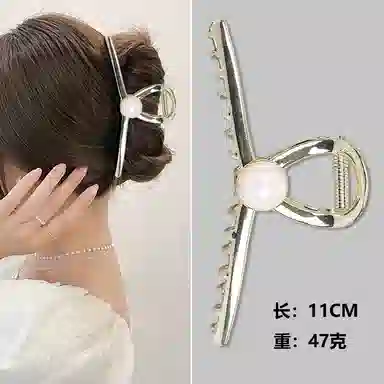 彤彤兔 磨砂质感金属蝴蝶结简约百搭高级感盘发#好运 树脂 发夹 女款