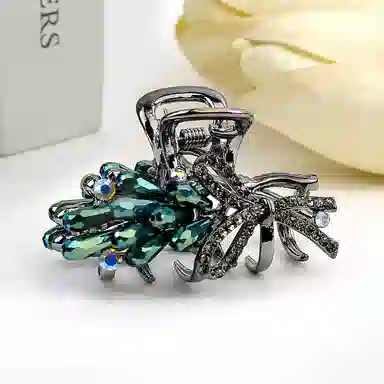 彤彤兔 高级感蝴蝶结麦穗精致后脑勺侧边夹#好运 锌合金 发夹 女款