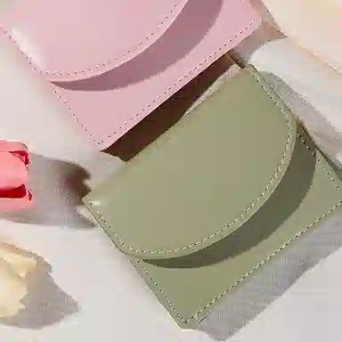 掐尖 简约纯色小巧便携 皮革 卡包 女款 多色