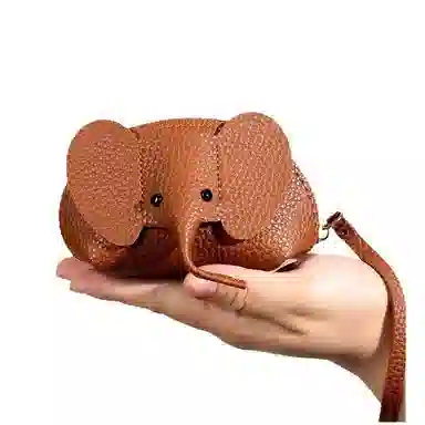 掐尖 个性大象设计百搭可爱 皮革 零钱包 女款 多色