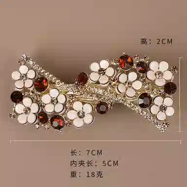 彤彤兔 海星弹簧夹发饰个性风时尚山茶花半扎发后脑勺横夹发饰 锌合金 发夹 女款