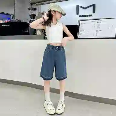 泰迪珍藏 简约个性亲肤五分短裤 儿童款