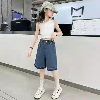 泰迪珍藏 简约个性亲肤五分短裤 儿童款