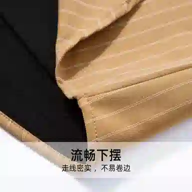 红豆 保暖加绒加厚假两件翻领休闲衬衣竖条纹亲肤舒适长袖上衣衬衫 男款