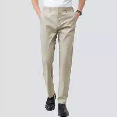 红豆 宽松直筒纯色舒适休闲裤 男款