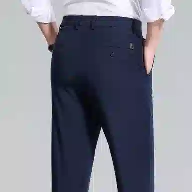 红豆 凉感防晒透气纯色轻商务直筒休闲裤 男款