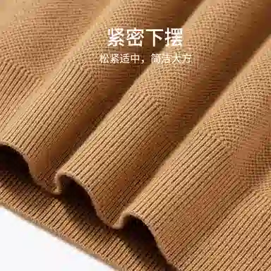 红豆 加厚保暖假两件衬衫领秋冬毛衣商务休闲内搭打底衫上衣针织衫 男款