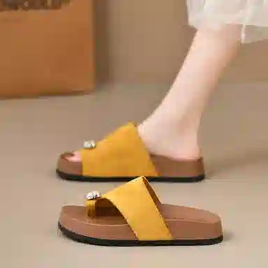 南极人 小香风气质时尚居家户外休闲百搭人字拖鞋 女