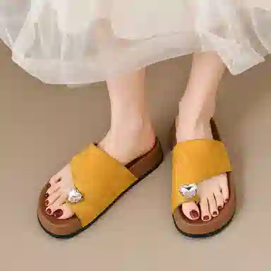 南极人 小香风气质时尚居家户外休闲百搭人字拖鞋 女