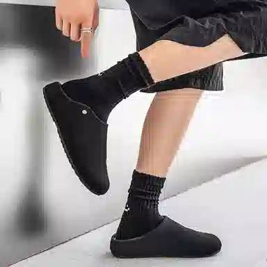 南极人 勃肯复古轻奢高级感软底舒适通勤 橡胶底 静音防磨包头拖鞋 男款