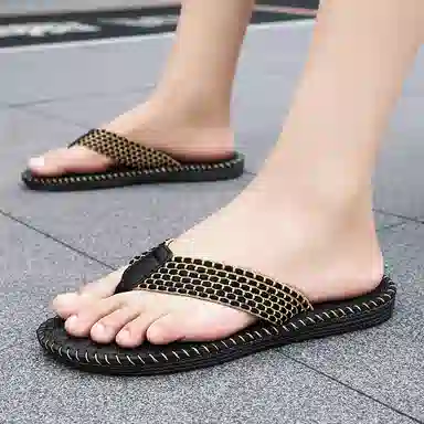 南极人 复古时尚休闲舒适百搭 防磨防滑人字拖鞋 男款