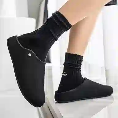 南极人 勃肯复古轻奢高级感软底舒适通勤 橡胶底 静音防磨包头拖鞋 男款