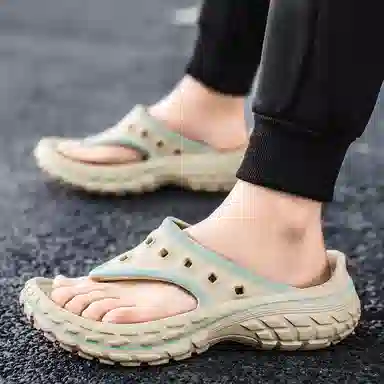 南极人 潮流简约舒适人字拖鞋 男款